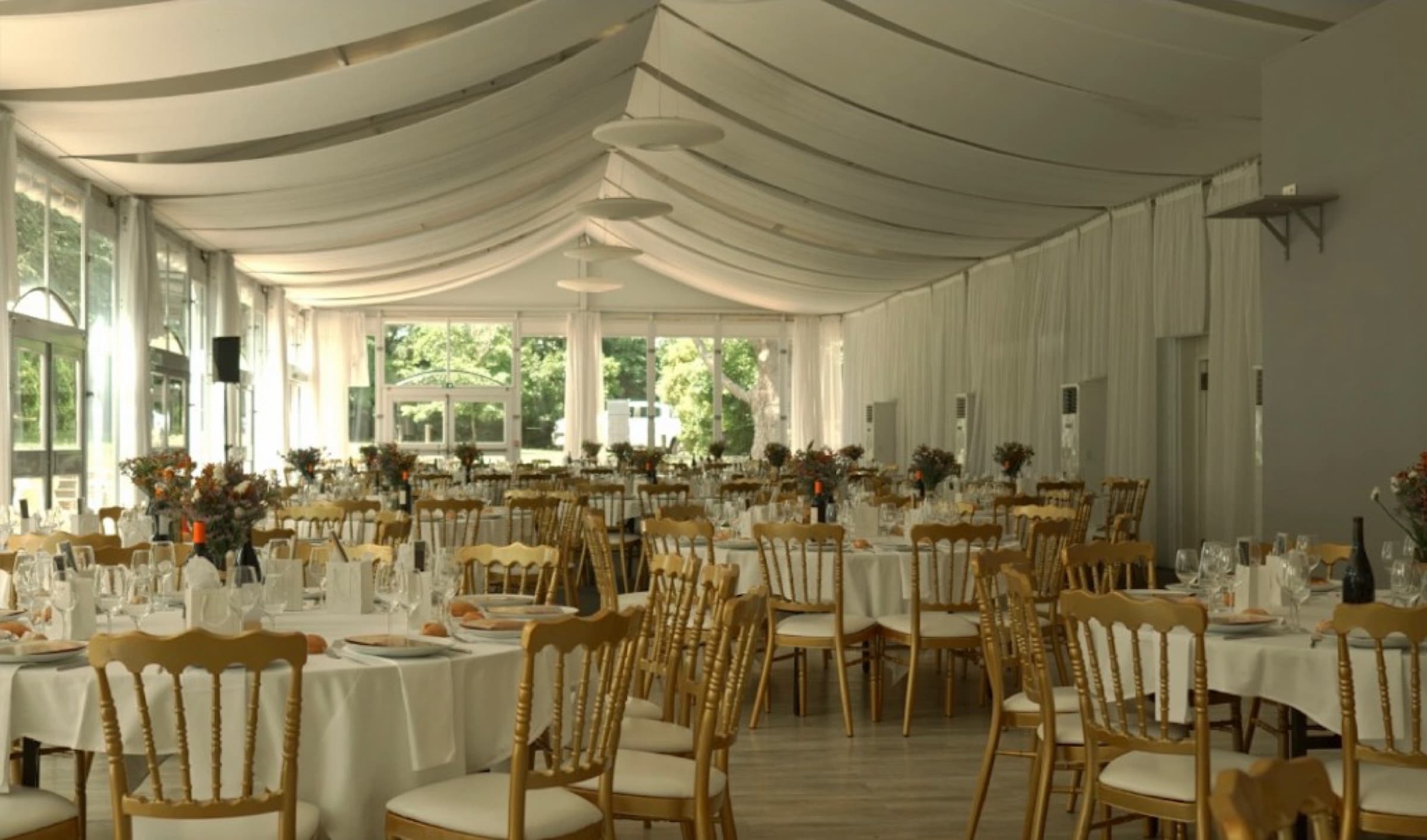 Dîner dans le pavillon du Château de Roquefoulet